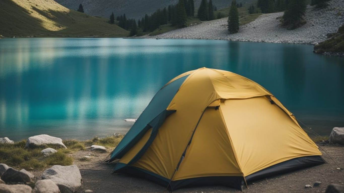 tent by mountain lake CampingAndSurvivalReviews.com