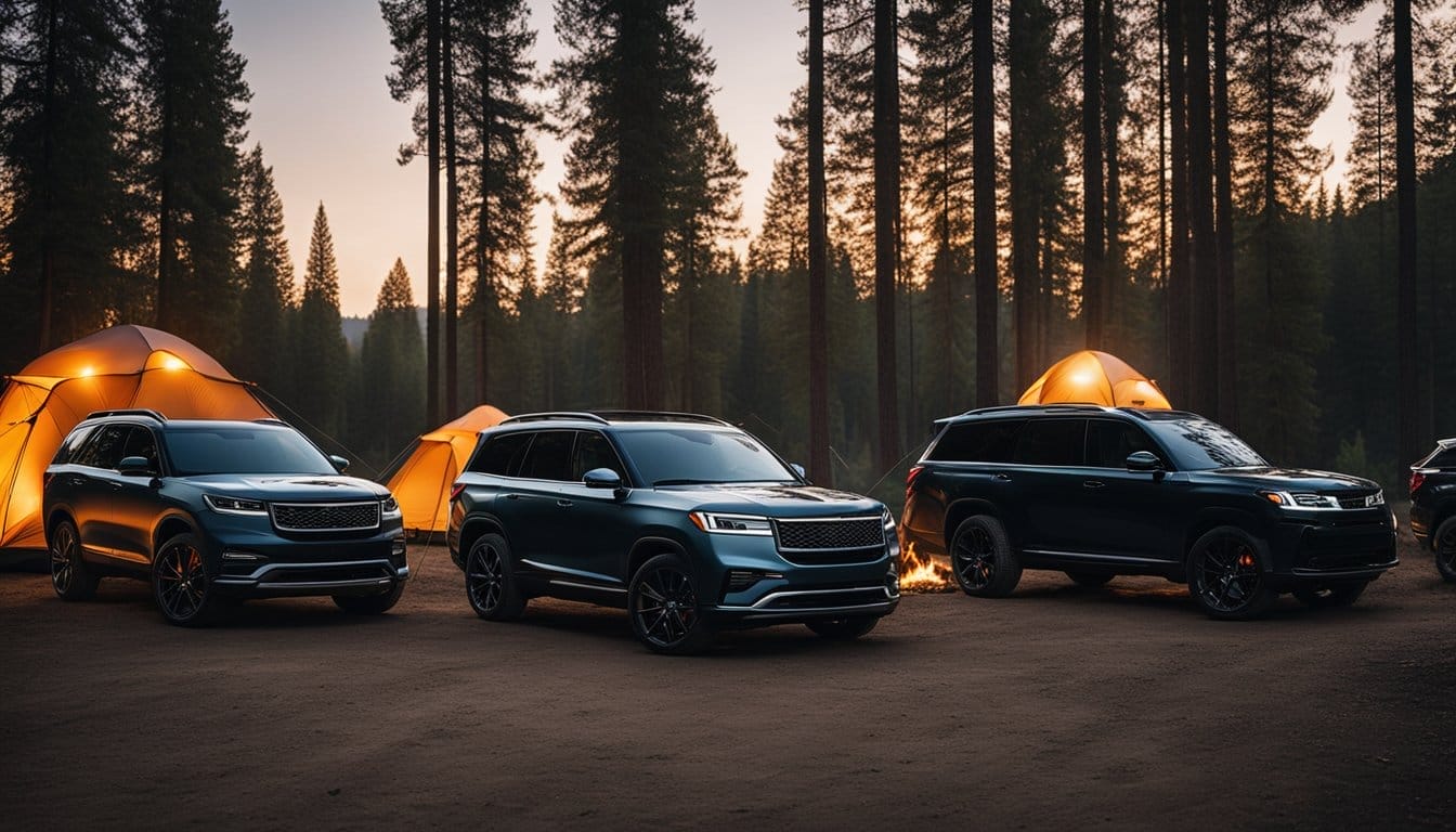 suv's at camp CampingAndSurvivalReviews.com